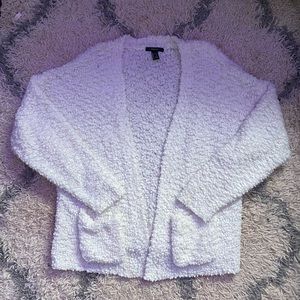 COPY - Forever 21 white fluffy cardigan